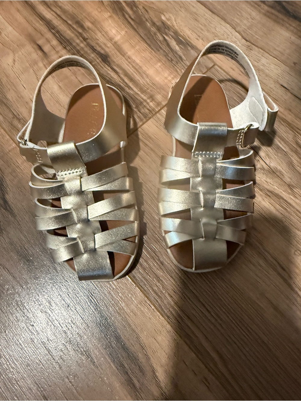 The Children's Place Metallic Gold Woven Sandals